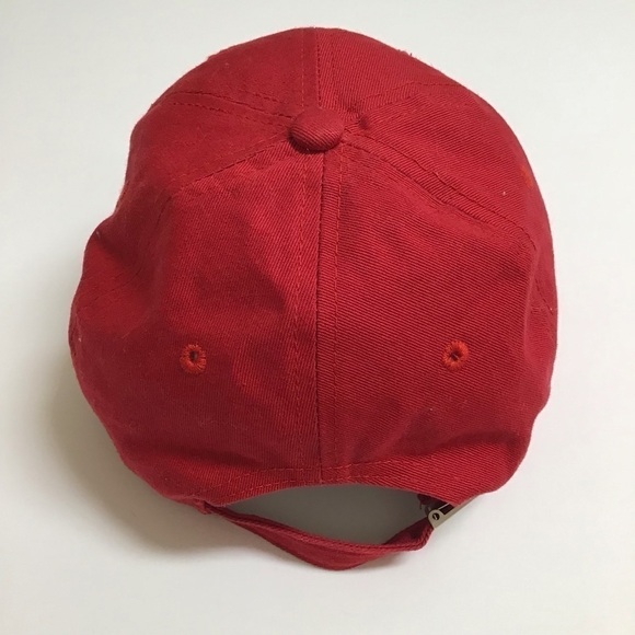 The Black Keys Rock Band Hat Strap Back Cap Red Canvas Lollipop Adjusts RARE NEW - Picture 6 of 12